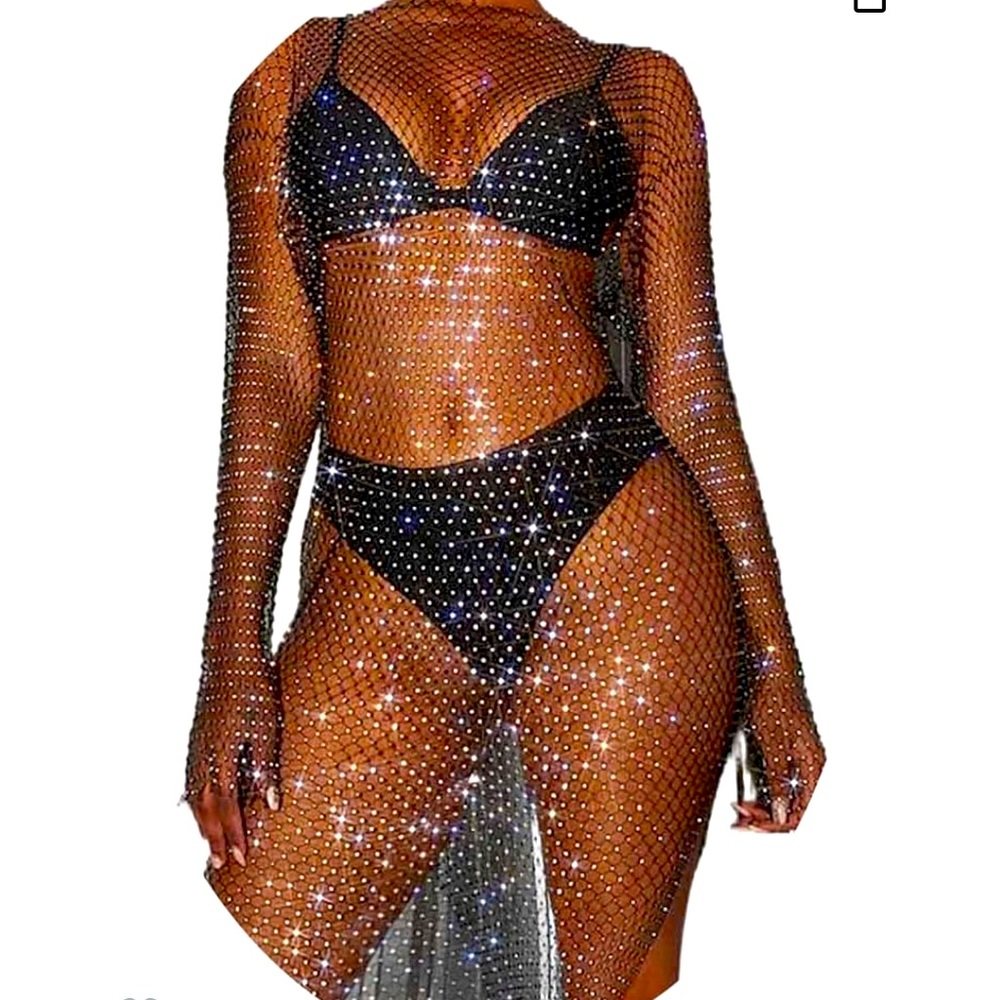 Rhinestone cover up, only worn once